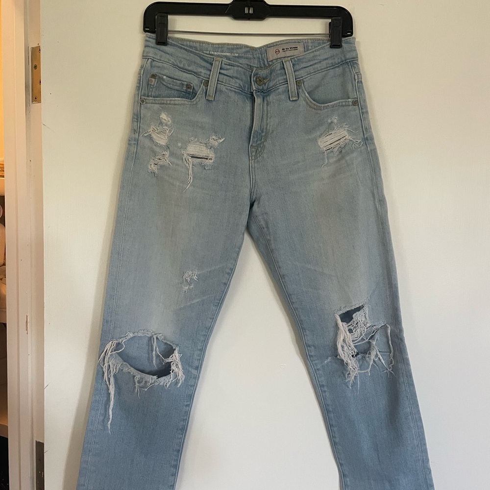 AG Women's Distressed Boyfriend Jeans